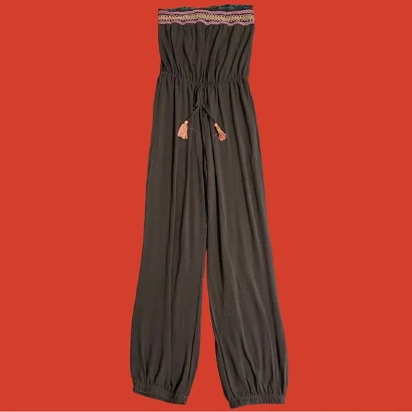 BOGO! Strapless Jumpsuit w/Drawstring Waist - Picture 2 of 8